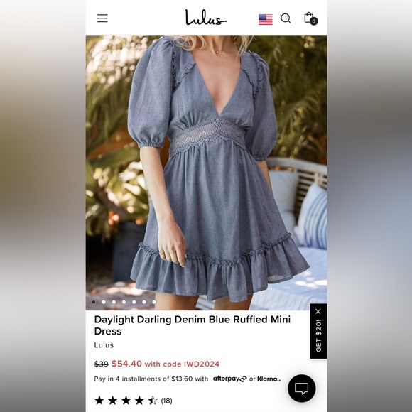 Lulus Blue Ruffle Dress - Picture 5 of 5